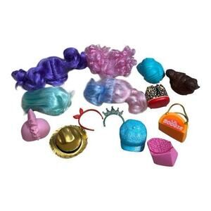 LOL Surprise Fashion Dolls Headband Wigs Bags Lot Of Accessories 14 Piece